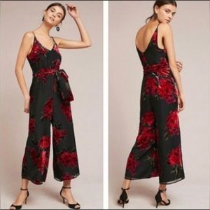 Anthropologie Floral Jumpsuit